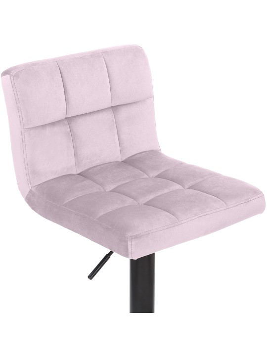 Set van 4 barkrukken Feni fluweel, roze