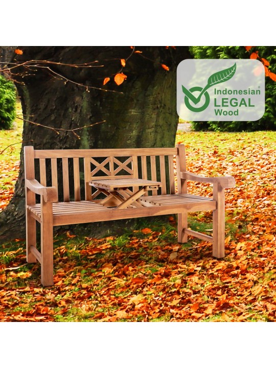 Teakhouten bank Luka 150 cm, teak Teakhouten bank Luka 150 cm, teak