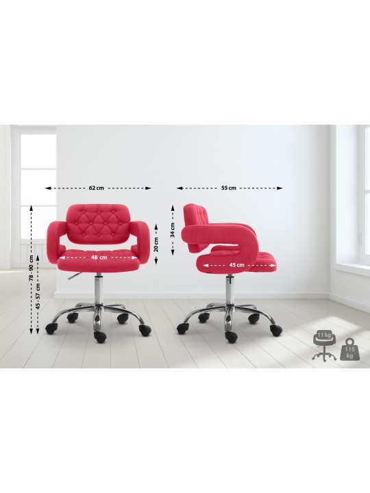 Werkkruk Dublin stof, rood