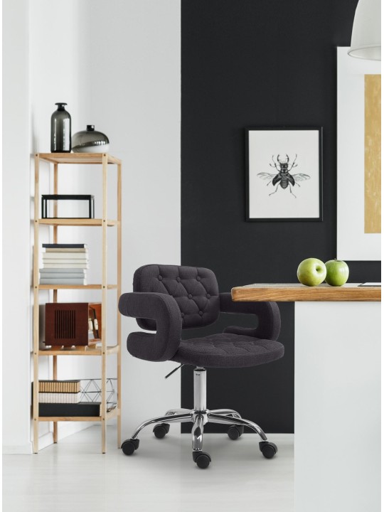 Werkkruk Dublin stof, zwart