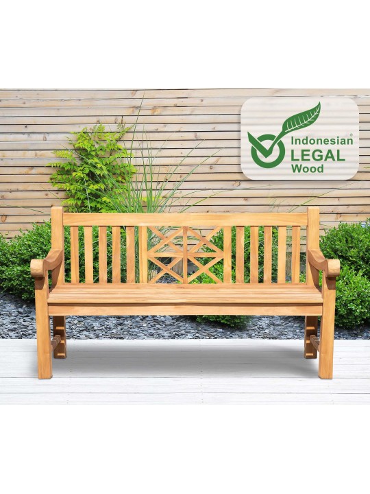 Teakhouten bank Florida 150 cm, teak Teakhouten bank Florida 150 cm, teak