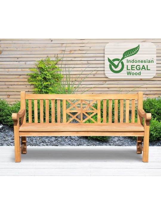 Teakhouten bank Florida 180 cm, teak Teakhouten bank Florida 180 cm, teak