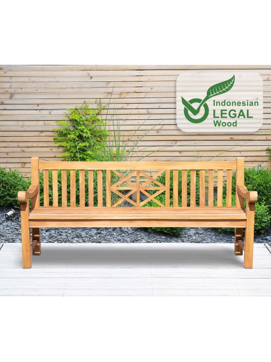 Teakhouten bank Florida 200 cm, teak