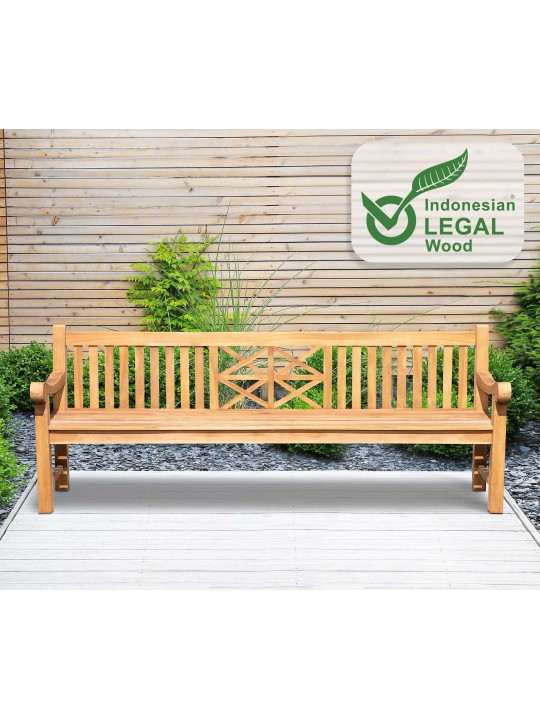 Teakhouten bank Florida 240 cm, teak Teakhouten bank Florida 240 cm, teak