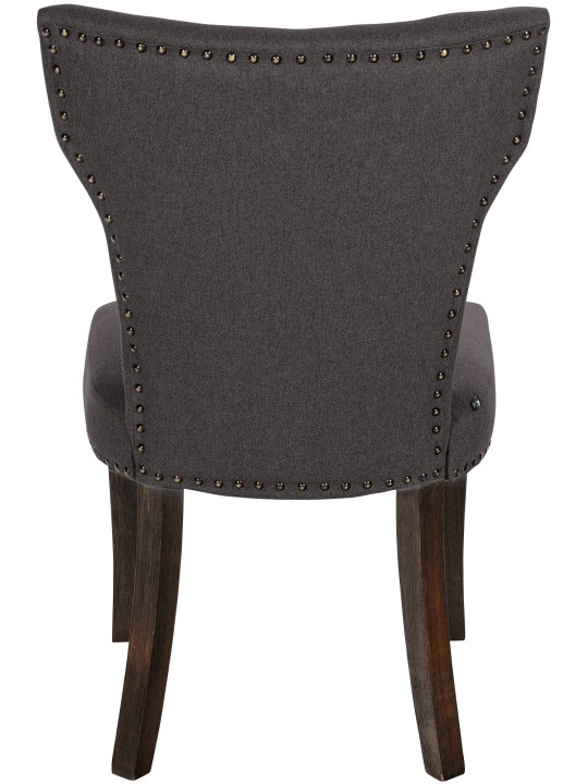 Set van 2 eetkamerstoelen Zadar stof antiek-donker, donkergrijs