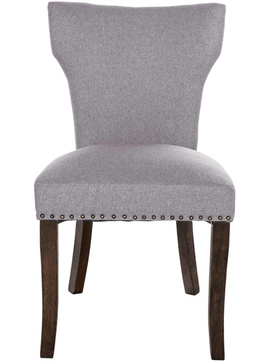 Set van 2 eetkamerstoelen Zadar stof antiek-donker, grijs