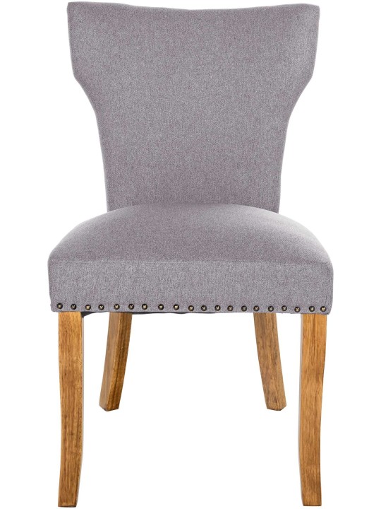 Set van 2 eetkamerstoelen Zadar stof antiek-licht, grijs