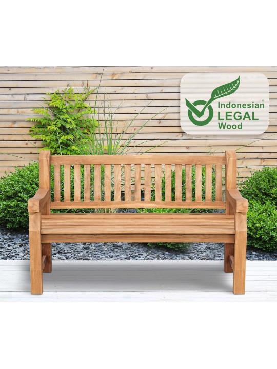 Teakhouten bank Jackson V2 150 cm, teak