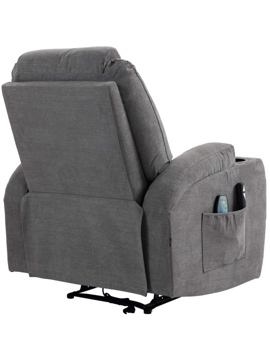 Hepler fauteuil met massagefunctiestof, grijs Hepler fauteuil met massagefunctiestof, grijs