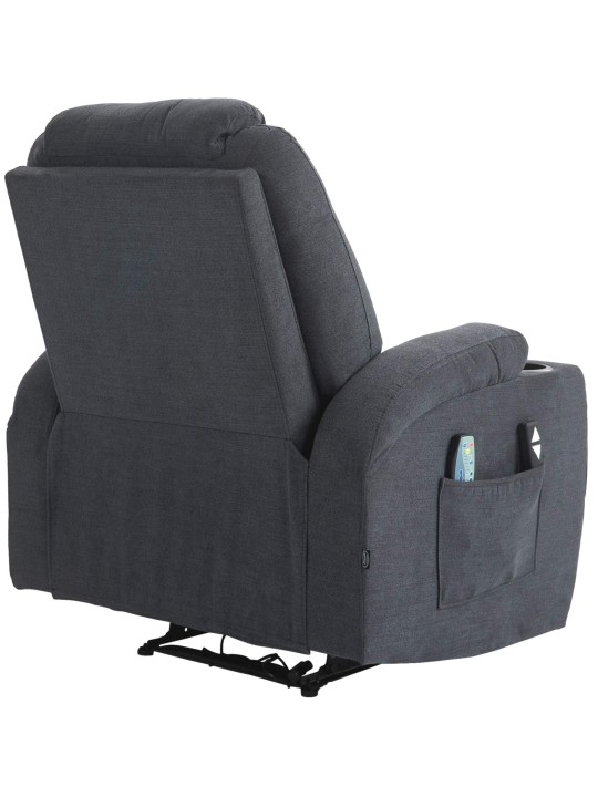 Hepler fauteuil met massagefunctiestof, donkergrijs Hepler fauteuil met massagefunctiestof, donkergrijs