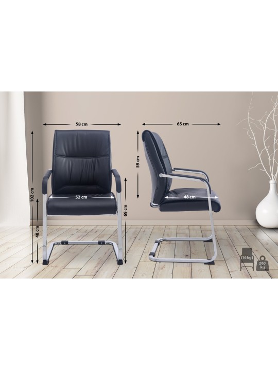 XL bezoekersstoel Anubis, zwart