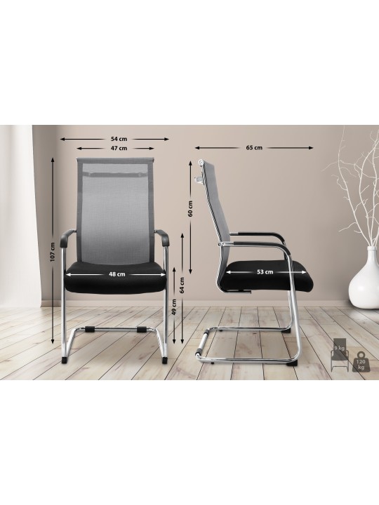 Bezoekersstoel Brenda, grijs Bezoekersstoel Brenda, grijs