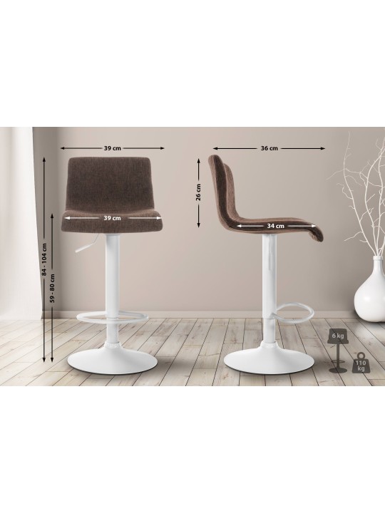 Barkruk Hoover stof W, bruin