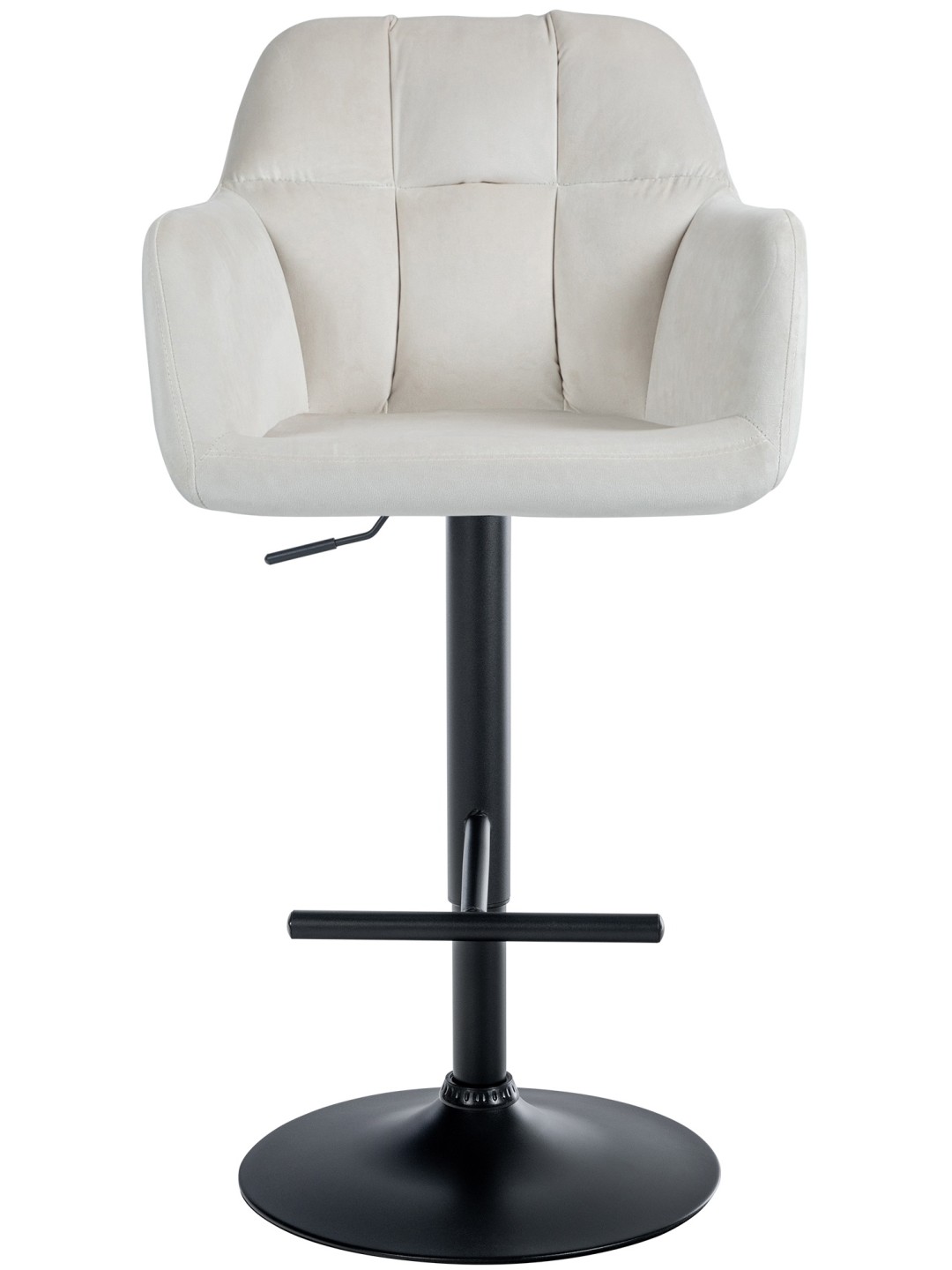 Barkruk Natoma fluweel, crème