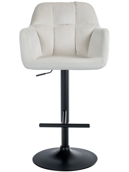 Barkruk Natoma fluweel, crème