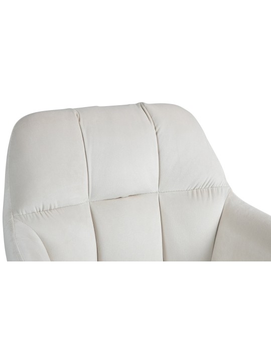 Barkruk Natoma fluweel, crème