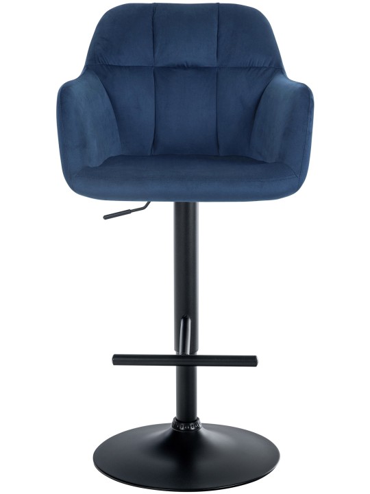 Barkruk Natoma fluweel, blauw