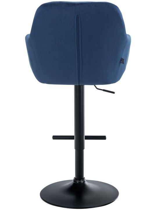 Barkruk Natoma fluweel, blauw
