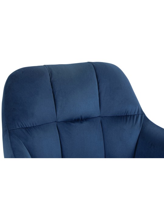 Barkruk Natoma fluweel, blauw