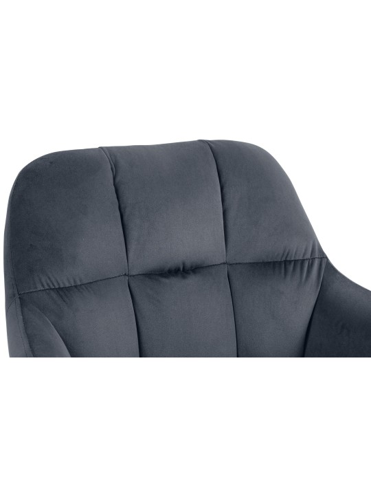 Barkruk Natoma fluweel, donkergrijs