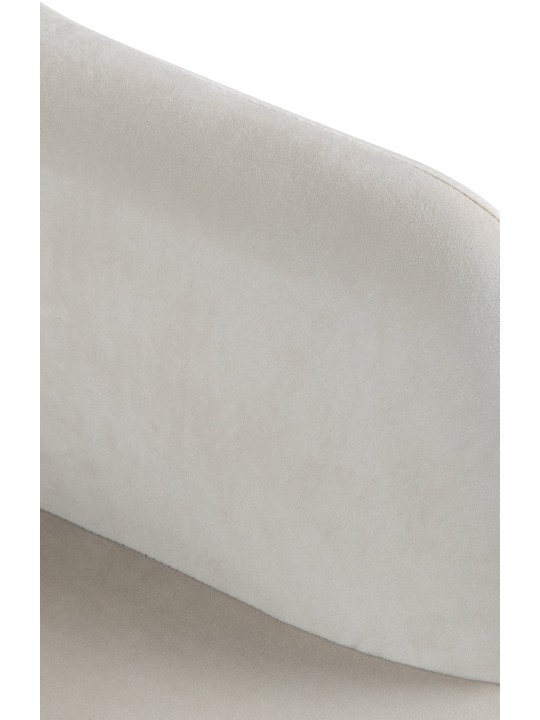 Barkruk Natoma fluweel chroom, crème