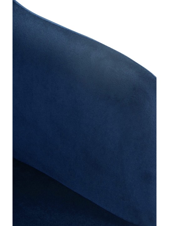 Barkruk Natoma fluweel chroom, blauw