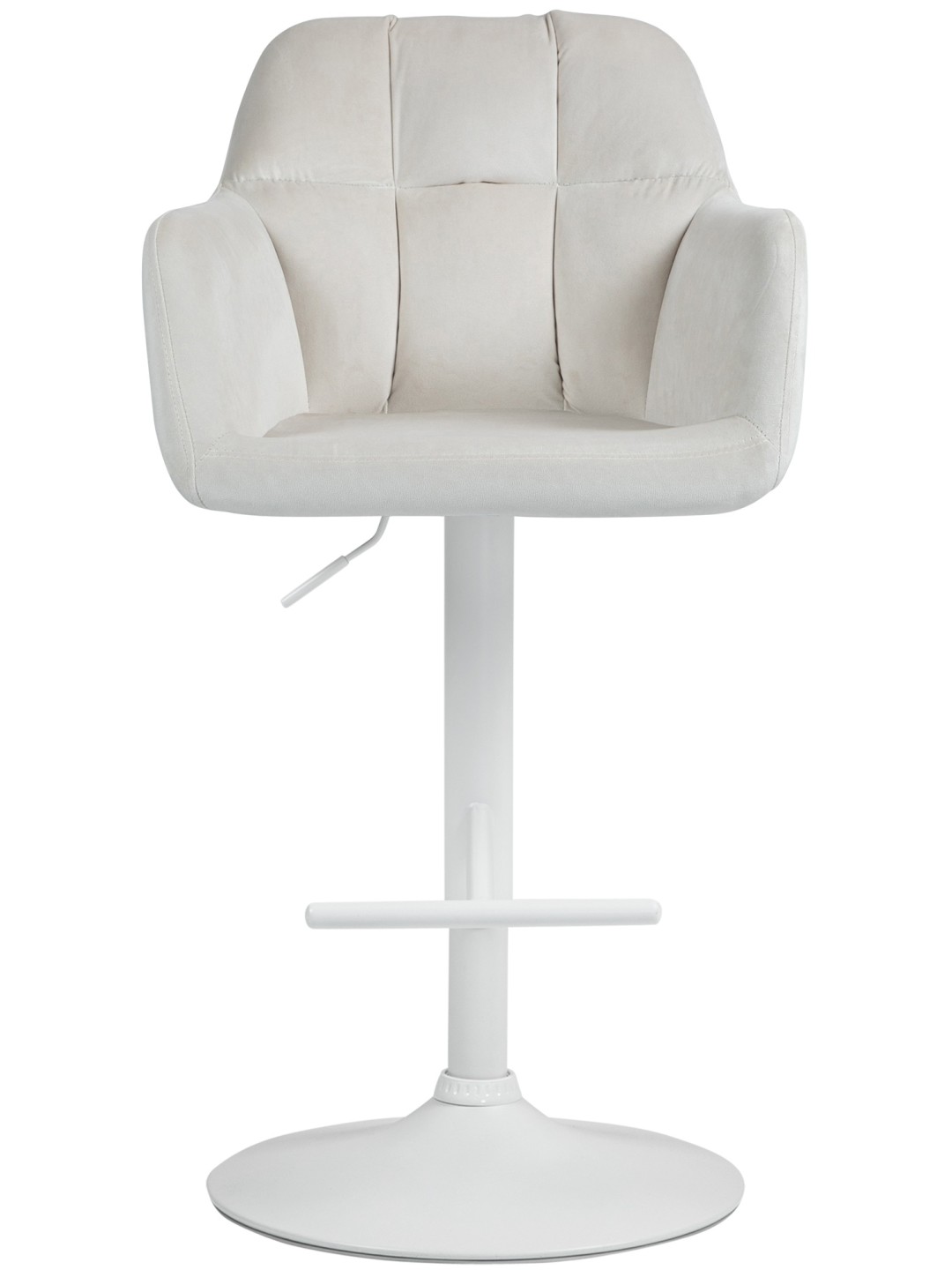 Barkruk Natoma fluweel, crème