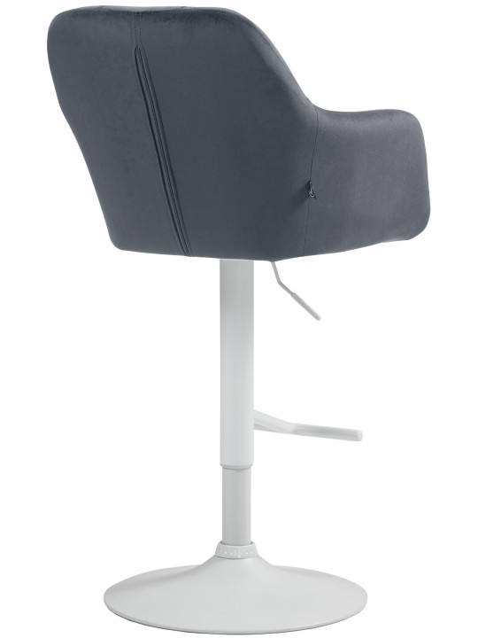 Barkruk Natoma fluweel, donkergrijs