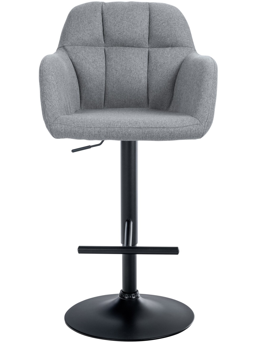 Barkruk Natoma stof, grijs