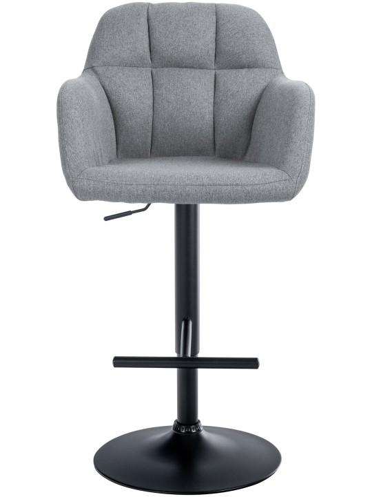 Barkruk Natoma stof, grijs