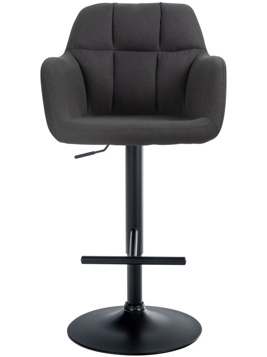 Barkruk Natoma stof, zwart