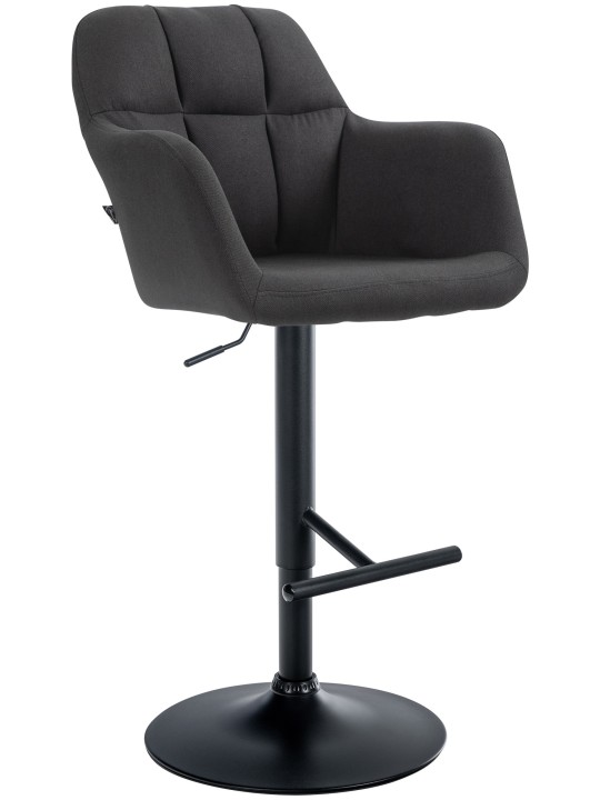 Barkruk Natoma stof, zwart