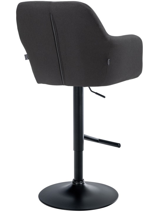 Barkruk Natoma stof, zwart