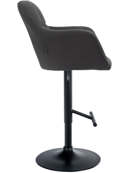 Barkruk Natoma stof, zwart