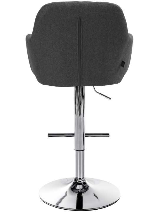 Barkruk Natoma stof chroom, donkergrijs Barkruk Natoma stof chroom, donkergrijs