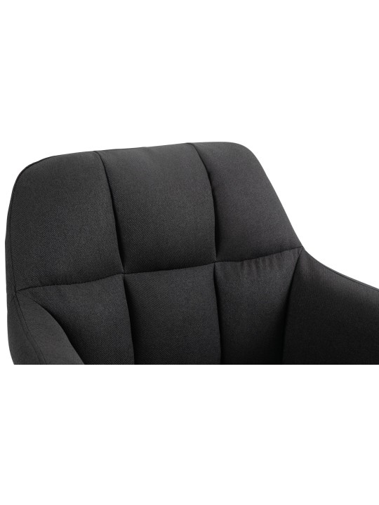 Barkruk Natoma stof chroom, zwart