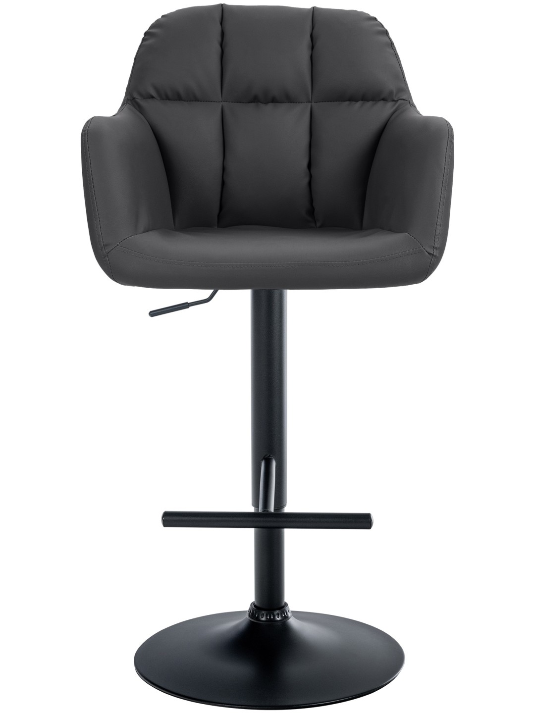 Barkruk Natoma kunstleer, zwart