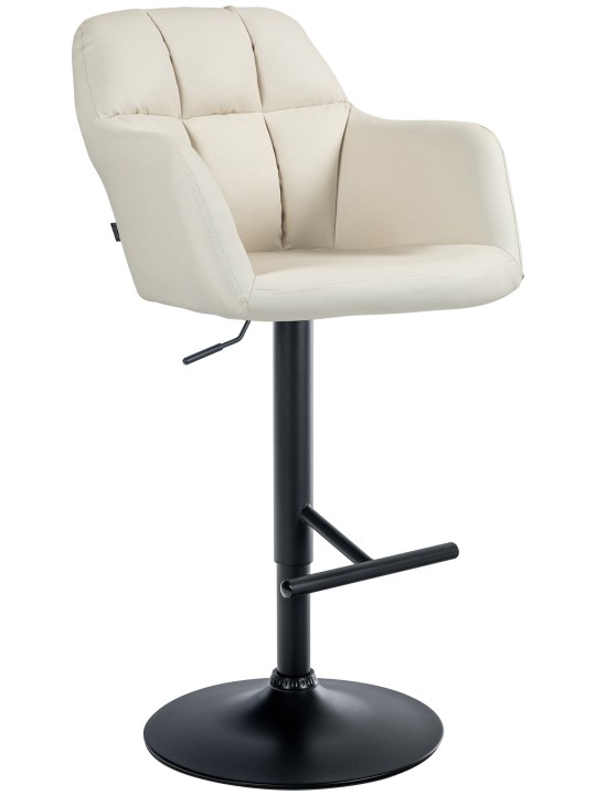 Barkruk Natoma kunstleer, crème