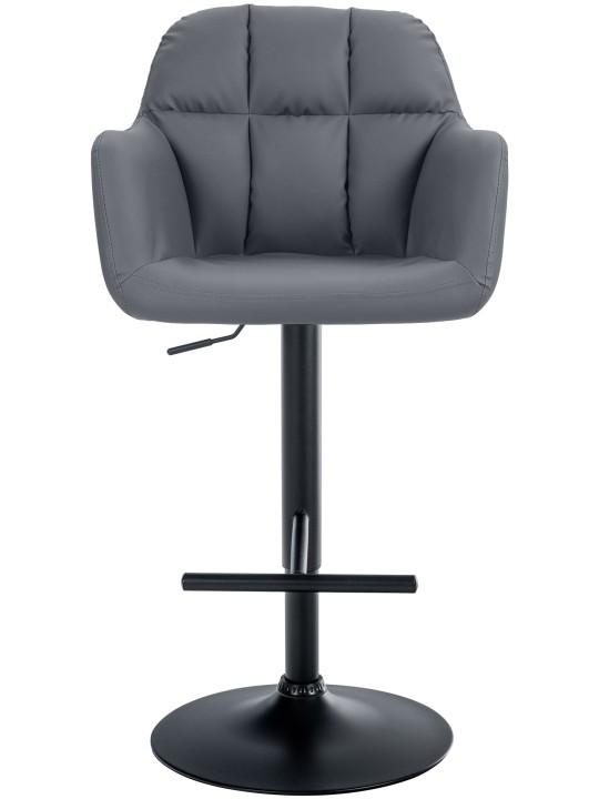 Barkruk Natoma kunstleer, grijs