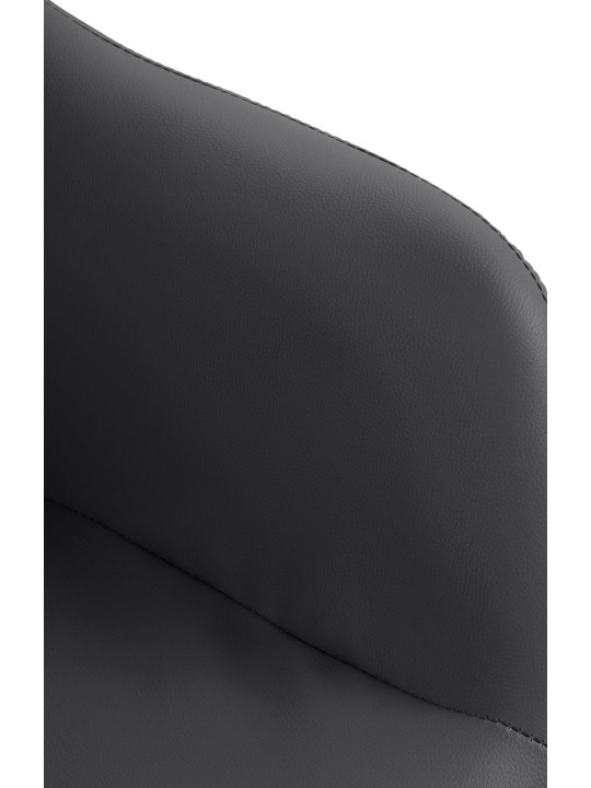 Barkruk Natoma kunstleer chroom, zwart