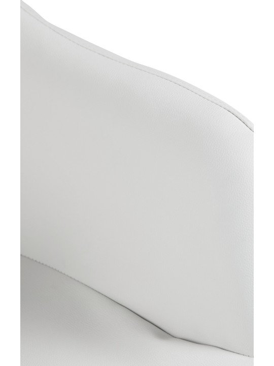 Barkruk Natoma kunstleer chroom, wit