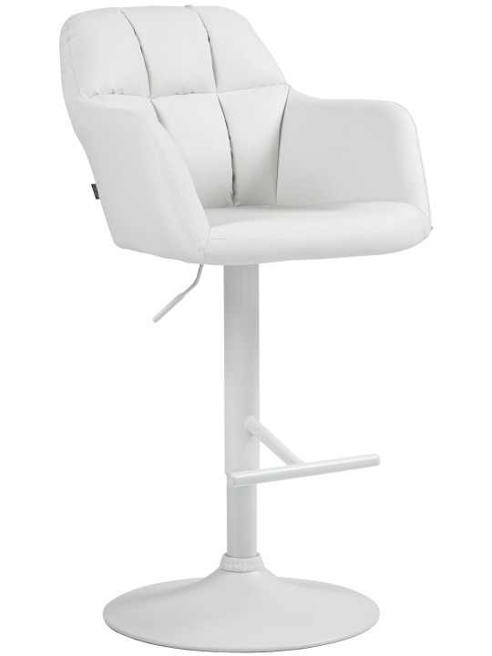 Barkruk Natoma kunstleer, wit