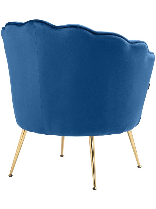 Stoel Rosita fluweel, blauw