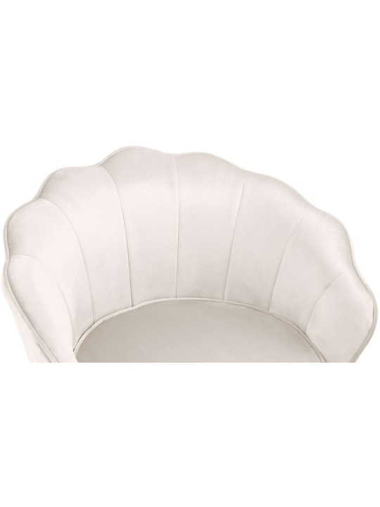 Stoel Rosita fluweel, crème