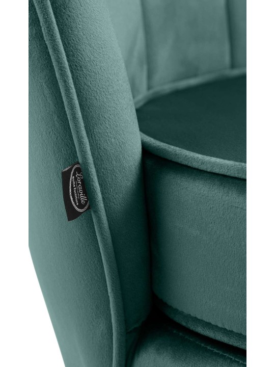 Stoel Rosita fluweel, groen