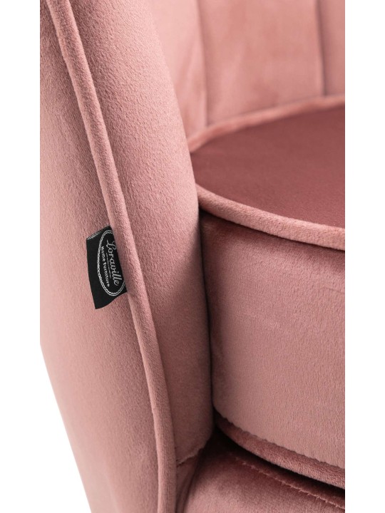 Stoel Rosita fluweel, roze