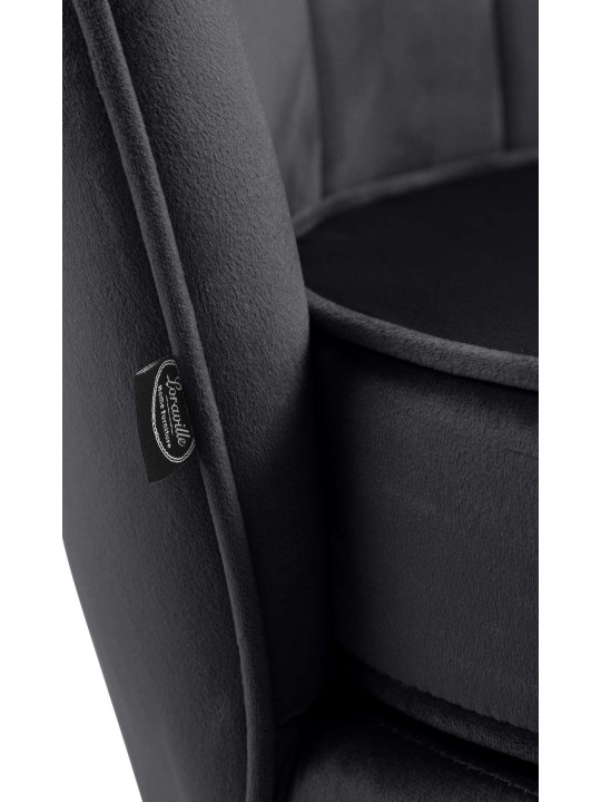 Stoel Rosita fluweel, zwart Stoel Rosita fluweel, zwart