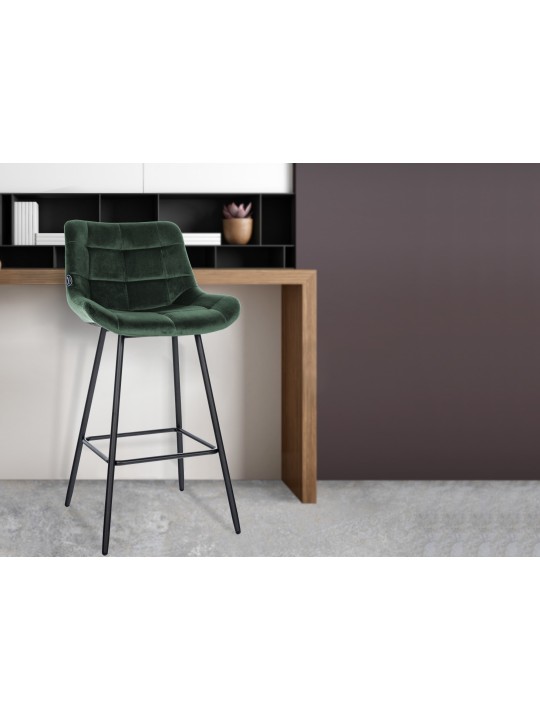 Barkruk Weston fluweel, donkergroen Barkruk Weston fluweel, donkergroen