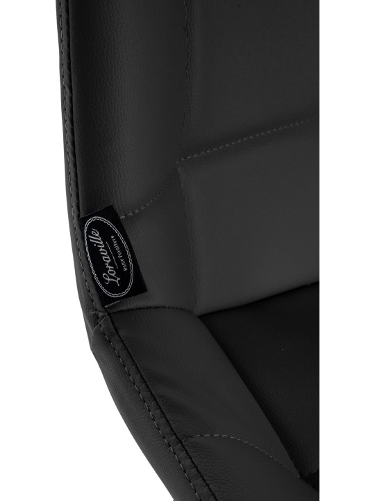 Weston draaibare barkruk kunstleer, zwart