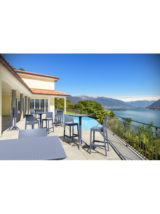 Barkruk Maya, donkergrijs